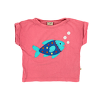Frugi T-Shirt Rosa mit Fisch Applikation 98/104