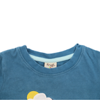Frugi T-Shirt Blau mit Schiff Applikation 110/116