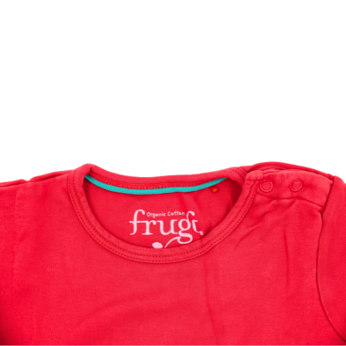 Frugi T-Shirt Rot mit Giraffen Applikation 98/104