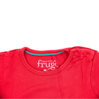 Frugi T-Shirt Rot mit Giraffen Applikation 98/104