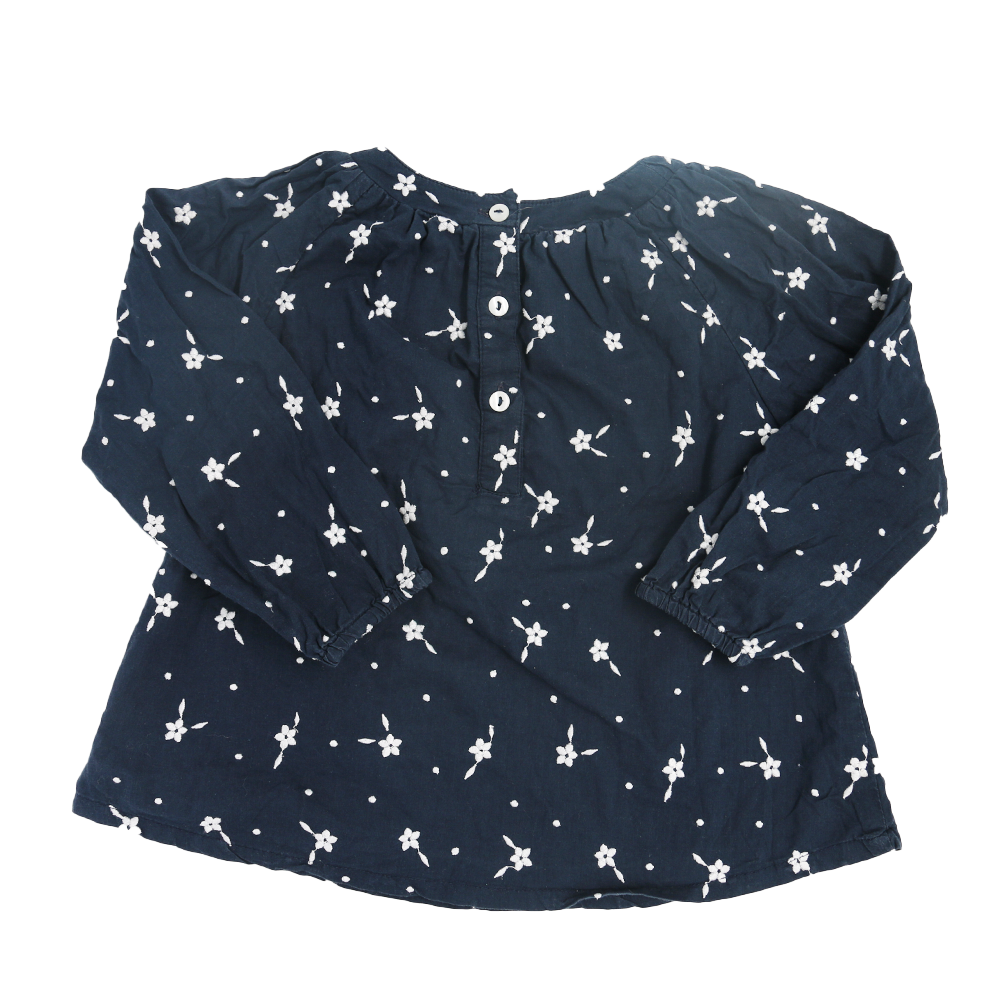 Alana Bluse Dunkelblau Blumen 92