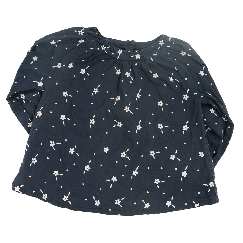 Alana Bluse Dunkelblau Blumen 92