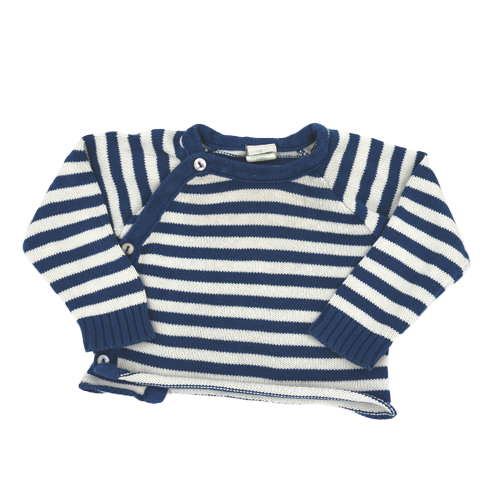 Alana Jacke Wickelschnitt Blau-Weiß gestreift 68