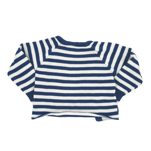 Alana Jacke Wickelschnitt Blau-Weiß gestreift 68