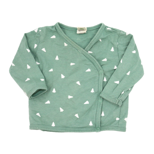 Alana Langarmshirt Wickelschnitt Grün Tannenbaum 62 oder 68
