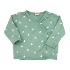 Alana Langarmshirt Wickelschnitt Grün Tannenbaum 62 oder 68