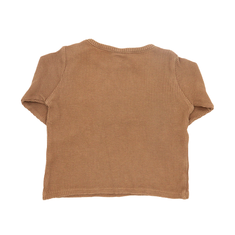 Alana Langarmshirt mit Waffel-Struktur Braun Auto 68