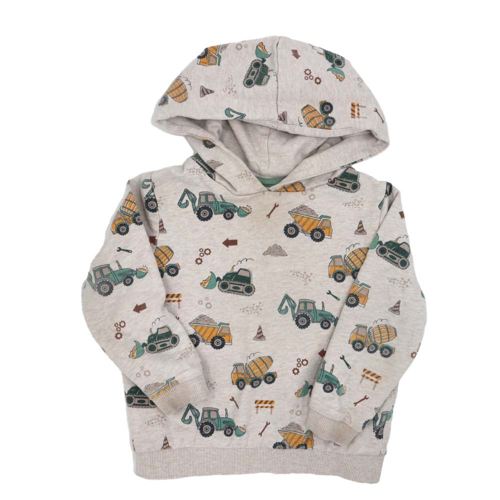 Alana Kapuzenpullover Beige Baustellen Motiv 98