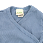 Alana Langarm Wickelbody mit Mitwachsfunktion Blau 50/56