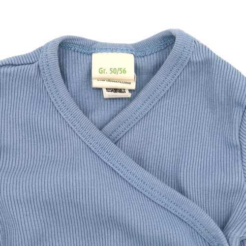 Alana Langarm Wickelbody mit Mitwachsfunktion Blau 50/56