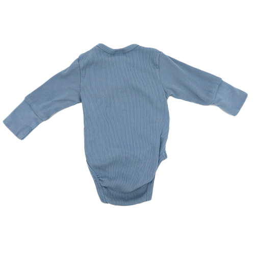 Alana Langarm Wickelbody mit Mitwachsfunktion Blau 50/56