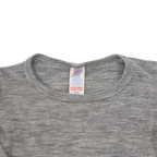 Langarmshirt von Wald-Rabauken aus Wolle und Seide in Grau, für Kindergröße 116, weiches, warmes Material.