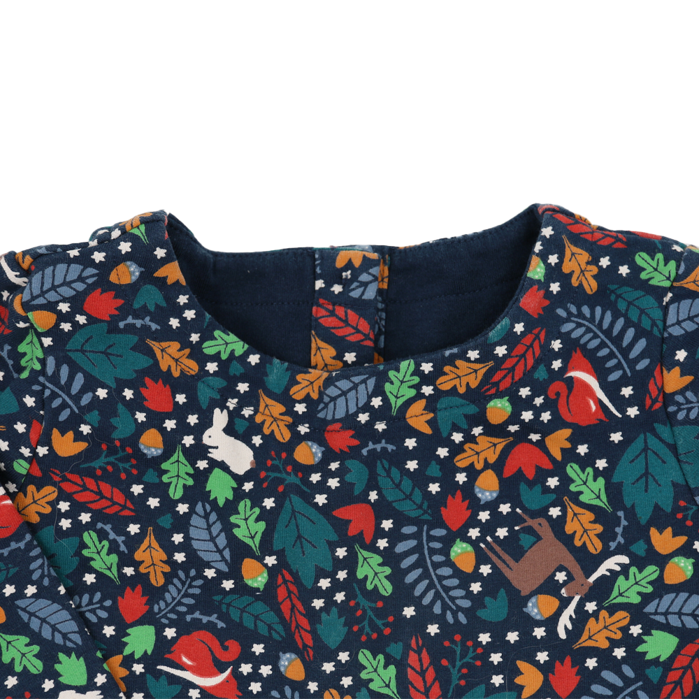 Frugi Skaterkleid Dunkelblau  Wald Motiv 104/110