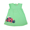 Frugi Kleid Grün mit Marienkäfer Motiv 86/92