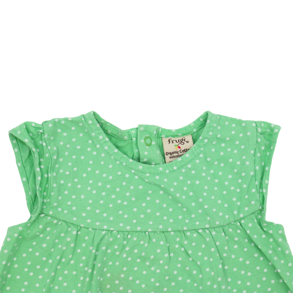 Frugi Kleid Grün mit Marienkäfer Motiv 86/92