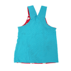 Frugi Wende-Kleid Blau/Rosa mit Hasen Motiv 90-98