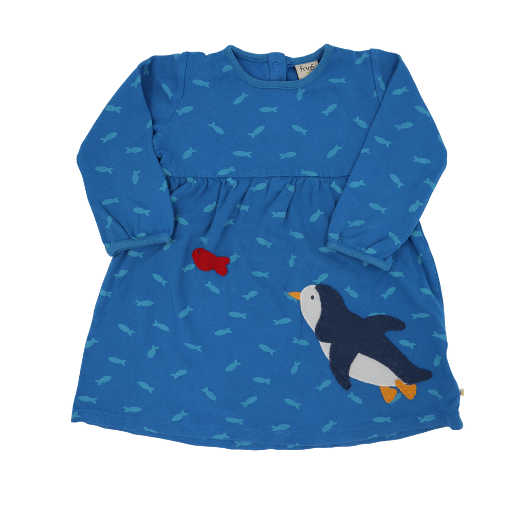Frugi Langarm-Kleid Blau 92/98