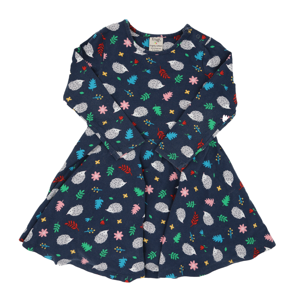 Frugi Skaterkleid Dunkelblau Igel Motiv 98/104