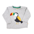 Frugi Langarmshirt Grau Papagei 62/68