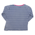 Frugi Langarmshirt Blau-Weiß gestreift Pinguin 86/92