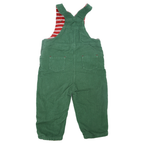 Frugi Cord Latzhose Grün mit Bär-Motiv 86/92