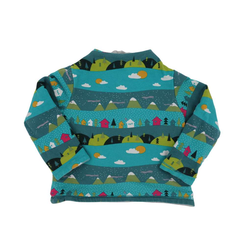 Frugi Wendepullover Grau / Berge 80/86