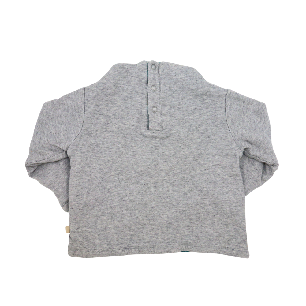 Frugi Wendepullover Grau / Berge 80/86