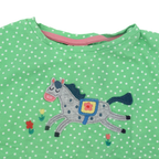 Frugi T-Shirt Grün mit Pferd Applikation 98/104