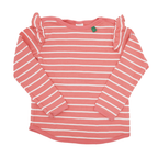 Fred's World by Green Cotton Langarmshirt Puffärmel Rosa-Weiß Gestreift 110