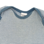 Hessnatur Kurzarm Body Blau/Weiß gestreift 62/68