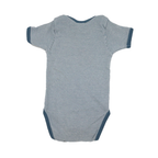 Hessnatur Kurzarm Body Blau/Weiß gestreift 62/68