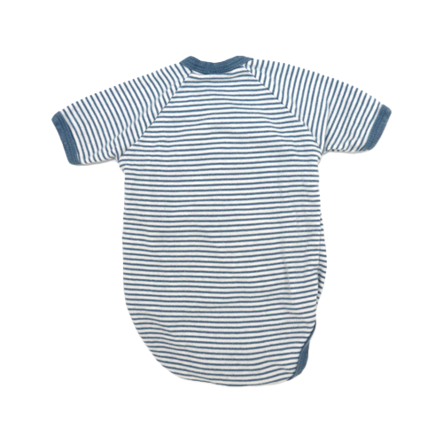Hessnatur Kurzarm Wickelbody Blau/Weiß gestreift 62/68 oder 74/80