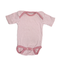 Living Crafts Kurzarm Body Rosa-Weiß gestreift 62/68
