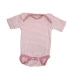 Living Crafts Kurzarm Body Rosa-Weiß gestreift 62/68