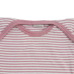 Living Crafts Kurzarm Body Rosa-Weiß gestreift 62/68