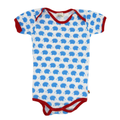 loud+proud Kurzarm Body Blau Igel 86/92