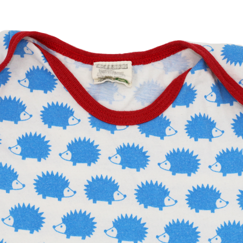 loud+proud Kurzarm Body Blau Igel 86/92