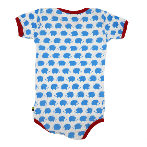 loud+proud Kurzarm Body Blau Igel 86/92