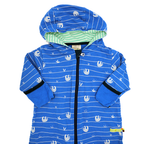 loud+proud Sweat-Overall mit Kapuze Blau Faultier 74/80