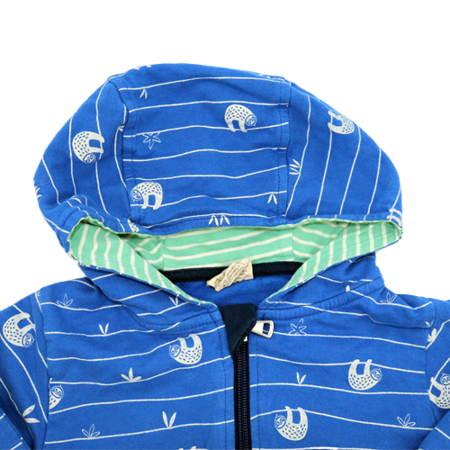loud+proud Sweat-Overall mit Kapuze Blau Faultier 74/80