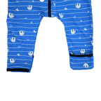 loud+proud Sweat-Overall mit Kapuze Blau Faultier 74/80