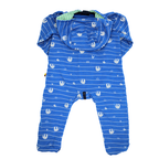 loud+proud Sweat-Overall mit Kapuze Blau Faultier 74/80