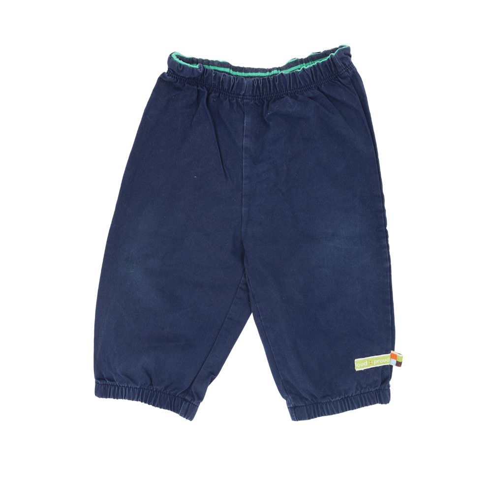 Loud+proud wasserabweisende blaue Hose für Kinder in Größe 62/68, mit elastischem Bund und strapazierfähigem Material von Wald-Rabauken