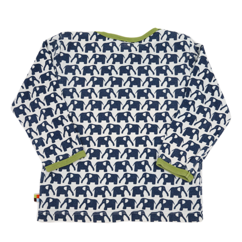 loud+proud Langarmshirt Blau Elefanten 86/92