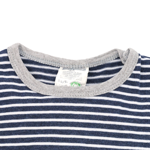 loud+proud Langarmshirt Blau Weiß gestreift 86/92