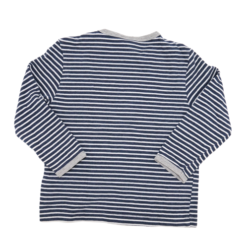 loud+proud Langarmshirt Blau Weiß gestreift 86/92