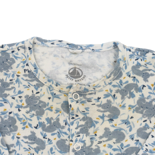 Petit Bateau Einteiler Blau Koalas 67