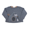 People Wear Organic Langarmshirt Grau Bär 74/80