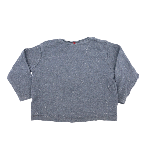 People Wear Organic Langarmshirt Grau Bär 74/80