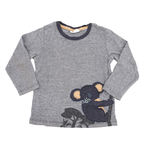 People Wear Organic Langarmshirt Grau Koala 98/104
